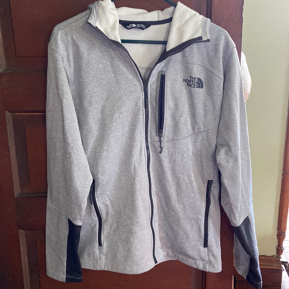 Men’s The North Face Brand Jacket Light Gray